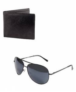 Fidato Leather wallet + black aviator